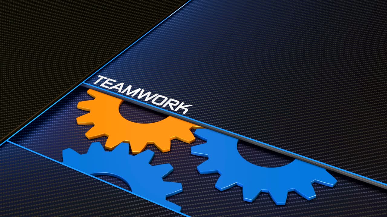 Teamwork gears way to success animation video loop metaphor