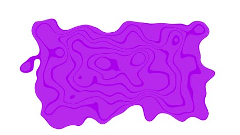 abstract cgi motion graphics, animated background with moving purple shape on white background. cg motion design loop.