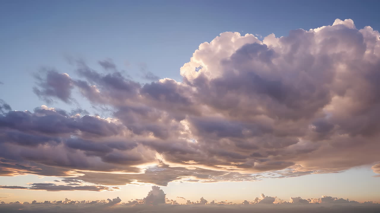 un espectacular paisaje de nubes al atardecer o al amanecer