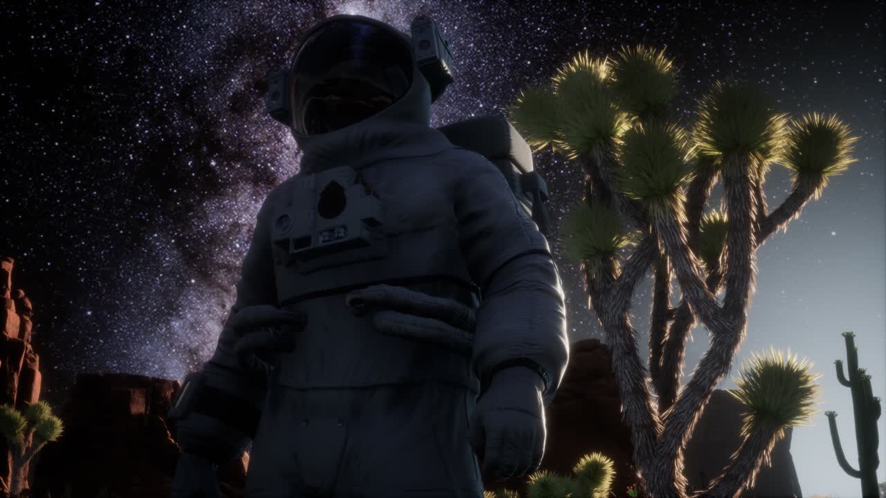 la formación de astronautas y estrellas de la vía láctea en el valle de la muerte