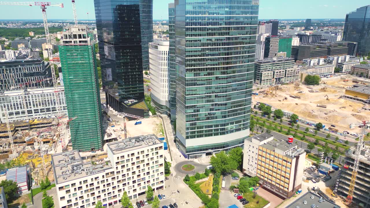 현대 도시 의 고층 초고층 건물