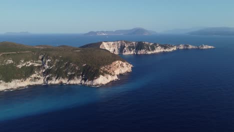 aerial view of cape lefkada and surrounding islands