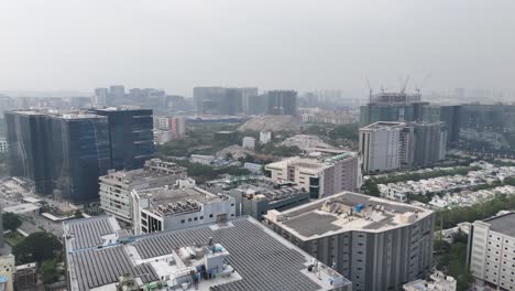 aerial perspective of hyderabad’s seamless integration of it parks and nature