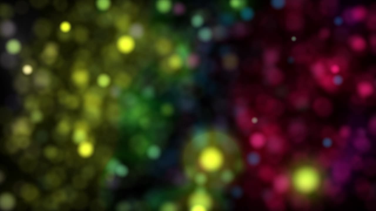 추상적인 점 배경, 다채로운 조명 입자, 현장 깊이, 추상적인 조명, 먼지, 입자, 어두운 배경에 반이는 빛, 미래 기술, 보케, 3d 루프 애니메이션, vj, 4k