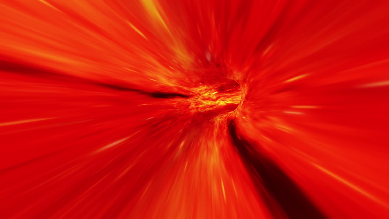 추상적인 빛, 오렌지색 에너지, 하이퍼스페이스 터널을 통해 시간과 공간 애니메이션, 4k 3d 루프, 하이버스페이스 소용돌이 터널에서 벌레 구을 통해 항성 간 여행, 추상적인 텔레포테이션 속도 점프