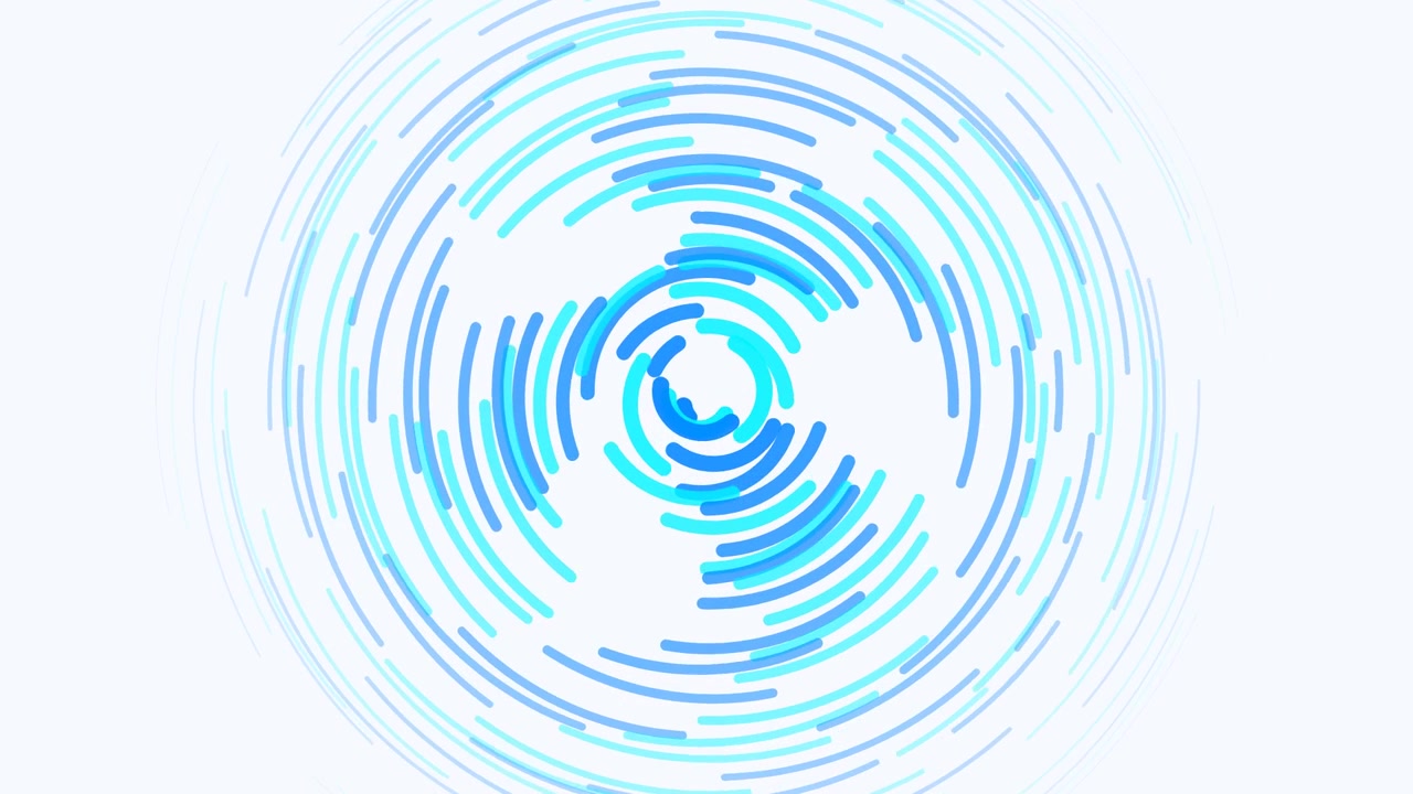 Abstract Blue Circular Motion Background Animation