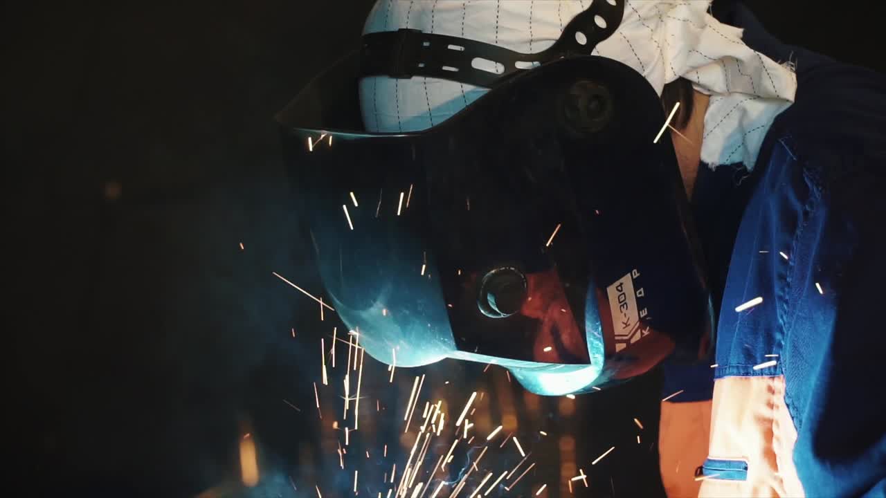 Welder at work