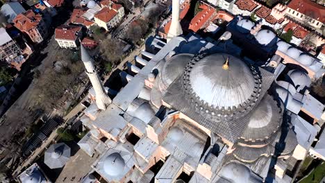 hagia sophia and blue mosque in istanbul, turkey drone footage ready video hagia sophia-istanbul, europe, famous place, golden horn-istanbul, international landmark