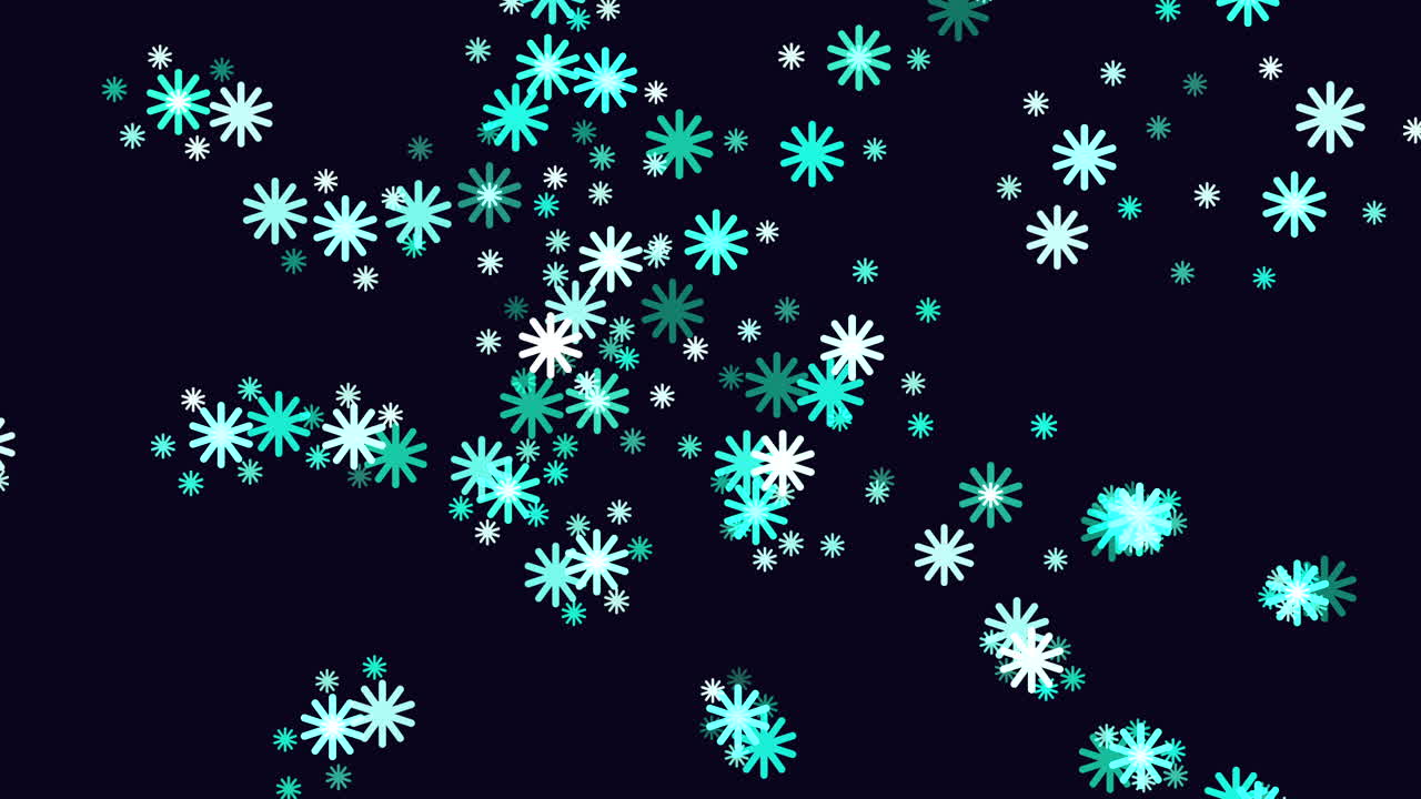 검은 그라데이션에 모션 화려한 눈송이