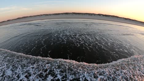 aerial video above the waves