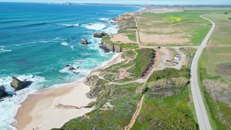 coastal cliffs and beach in portugal's alentejo, calm vibes and natural beauty