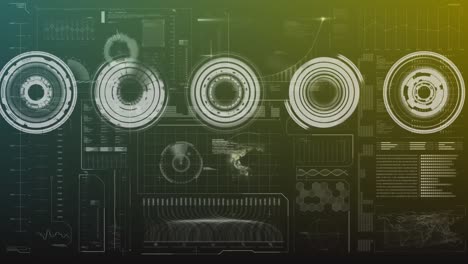 animation of digital data processing over dark background