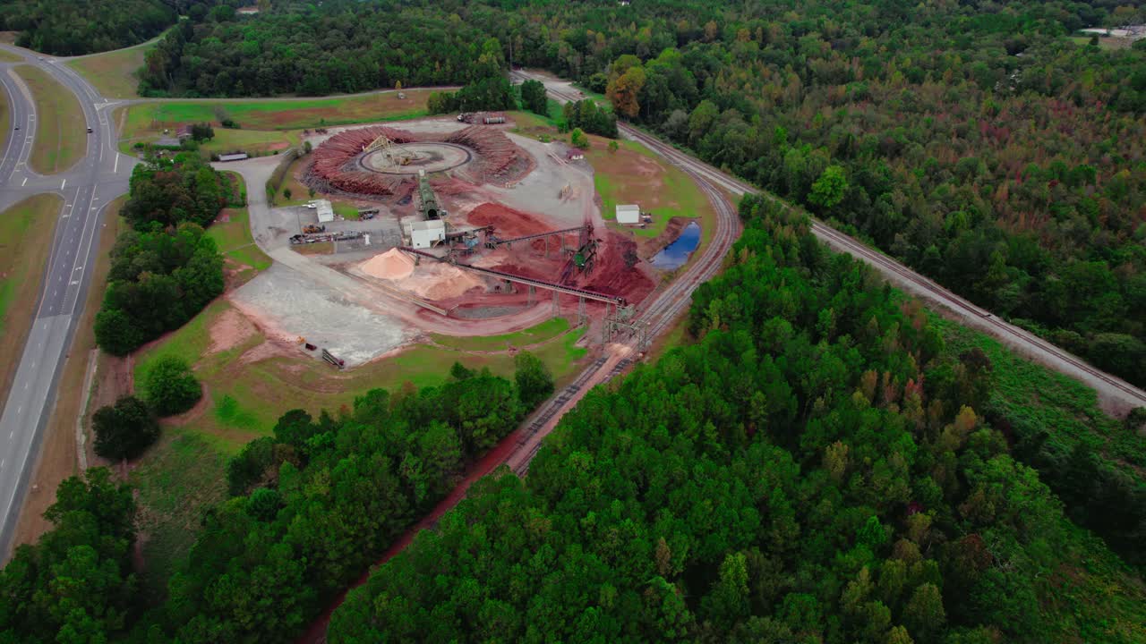 Premium stock video - Brent, alabama chip mill facility beside highway ...