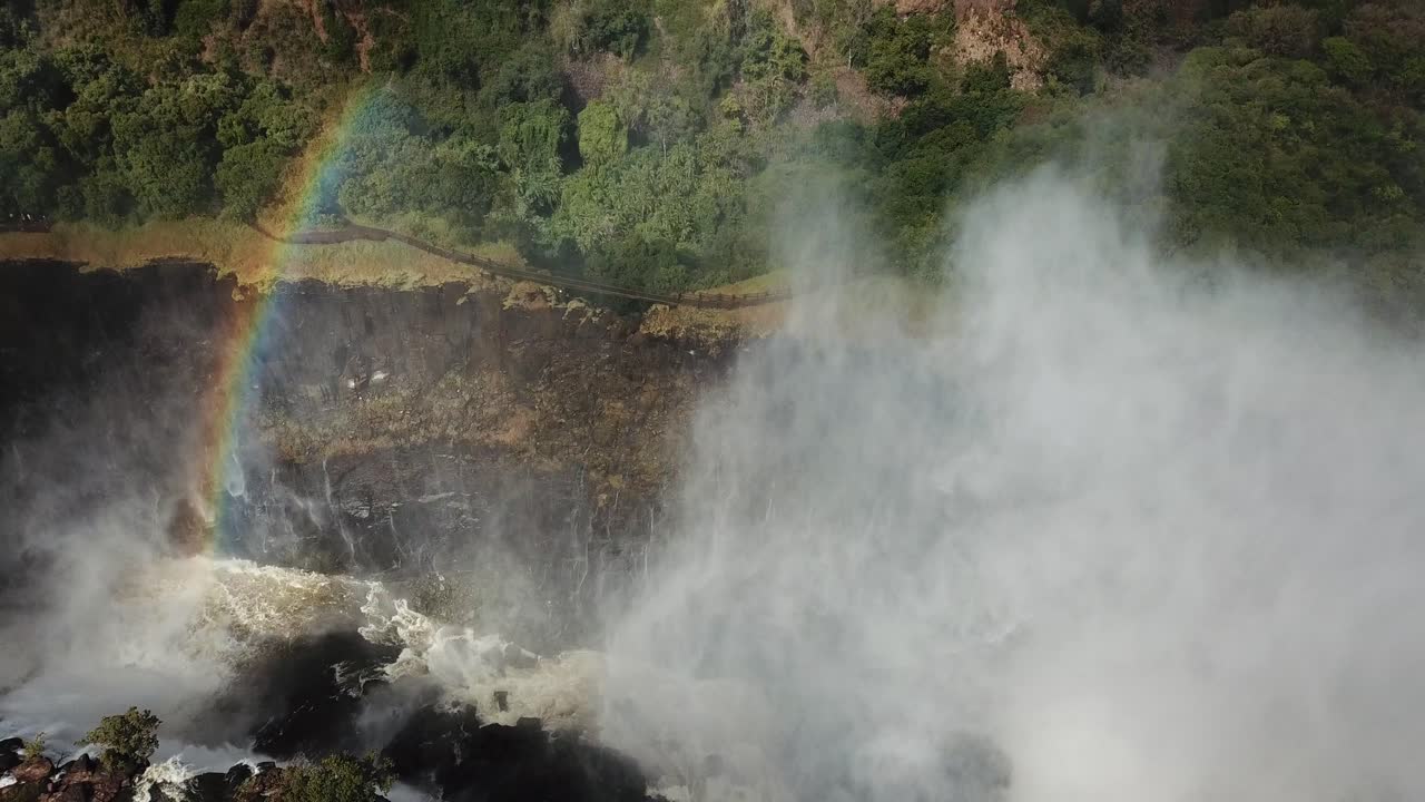 Afrika'daki Zimbabve ve Zambiya Sınırında Bulunan Victoria Şelaleleri