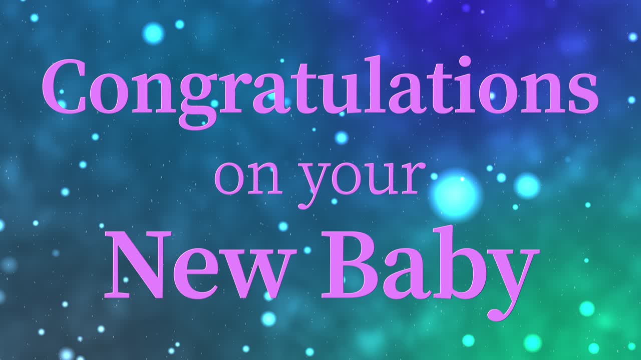 Congratulations on your new baby message text animation motion graphics