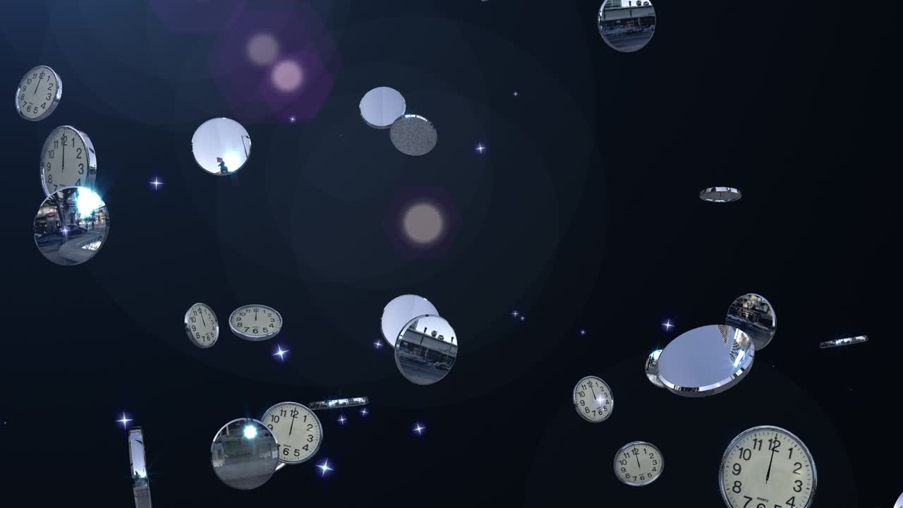 анимация фона круговорота частей часа