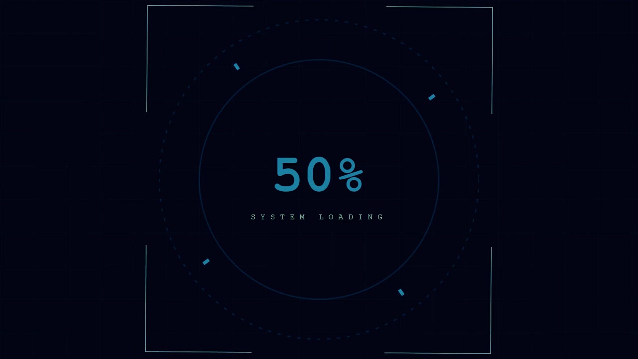 Digital System Loading Progress Bar Animation