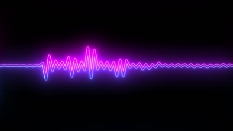 music frequency in pink and purple neon disco scribble line - looped