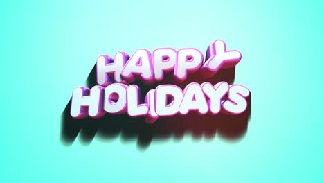 modern happy holidays text on blue fashion gradient