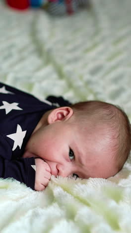close up view loving tiny baby. mothers care love concept. vertical video