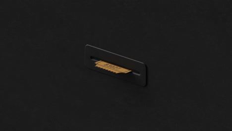 ticket emerging from a slot