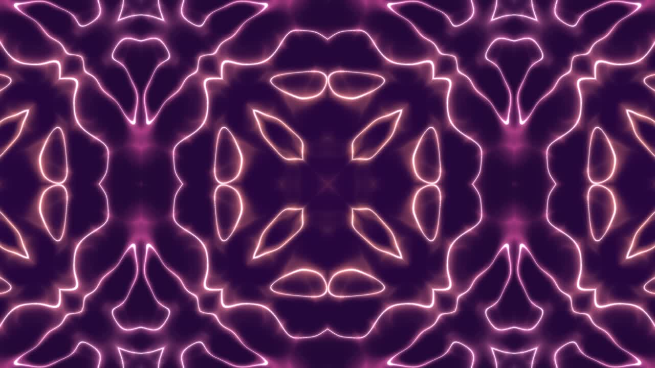 Abstract dynamic pattern with light lines and clouds on a violet background. Minimal seamless loop motion graphic mosaic