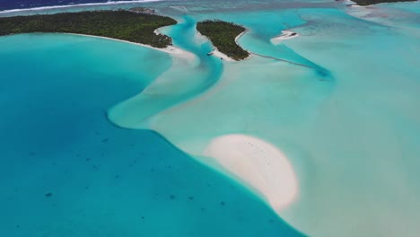 islas cook - aitutaki volando sobre una isla de un pie