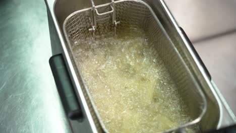 deep fryer with hot oil