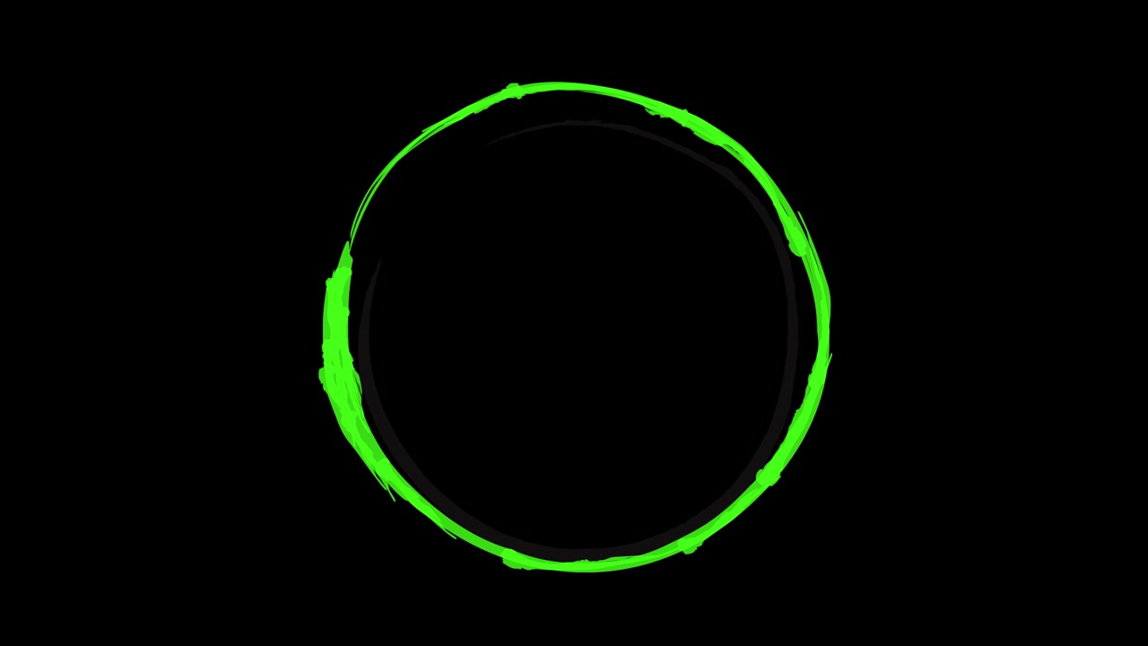 Animated Green Brush Stroke Circle Loading Icon