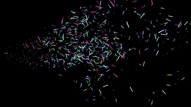 Esplosione di confetti colorati