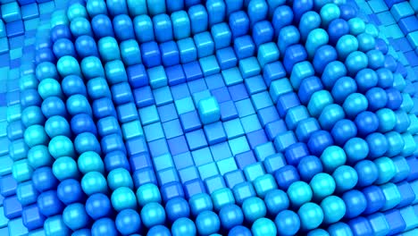 Cubes Turn Into Capsules And Form A Wave