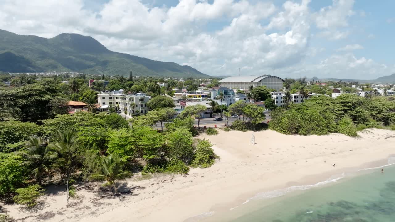 Aerial.Shot over resort in puerto Plata, Dominican Republic