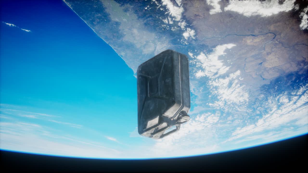 지구  ⁇ 도에 있는 금속 빈티지와 더러운 제리칸