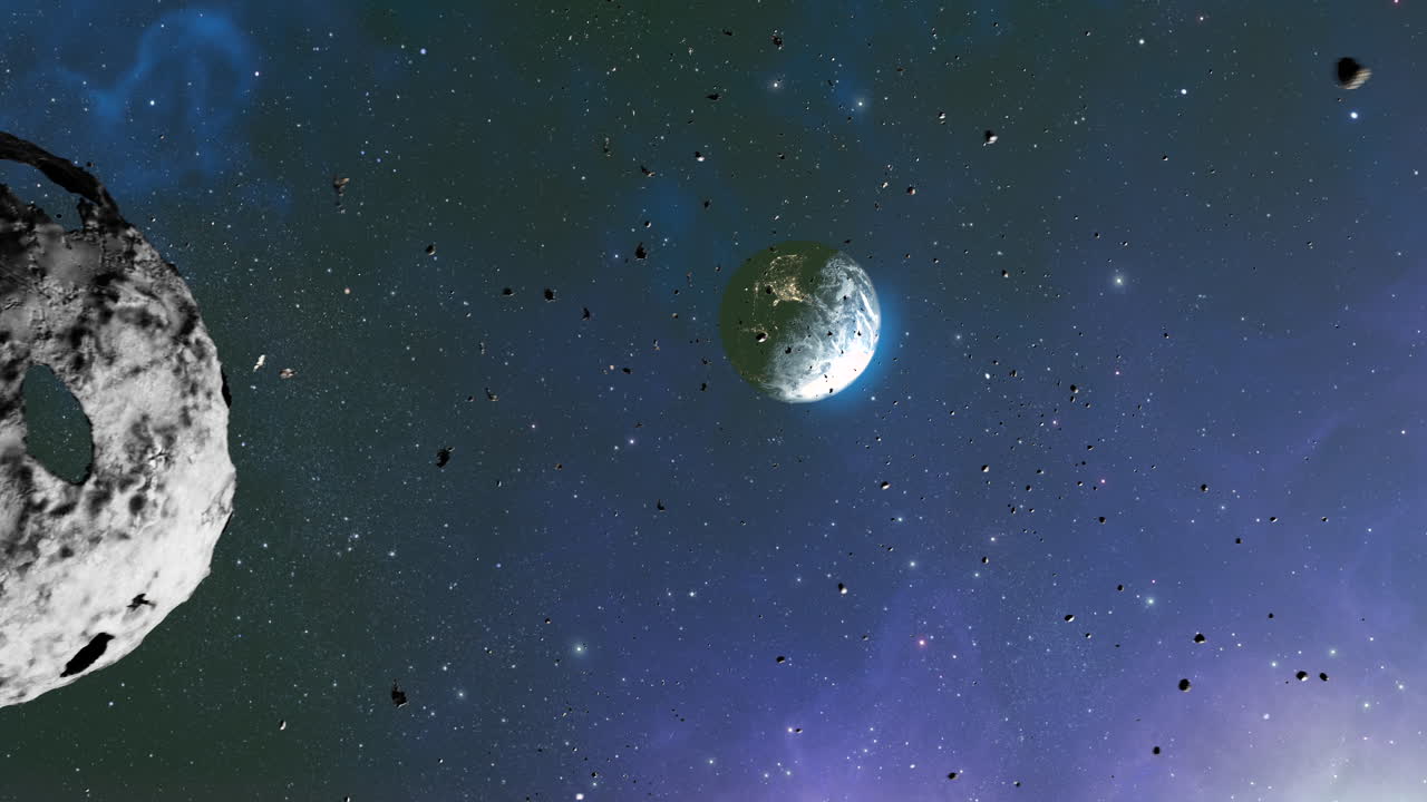 impacto de un asteroide en un planeta