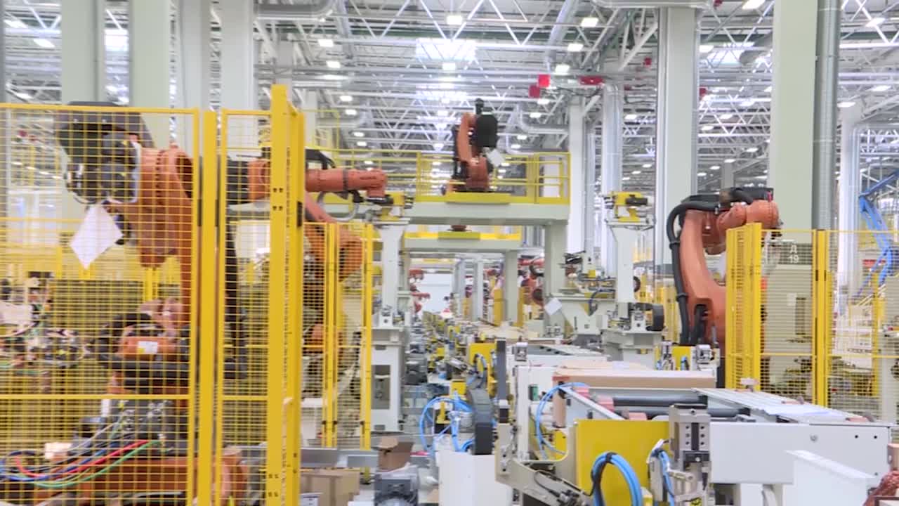 Automated Manufacturing Process in a Modern Factory