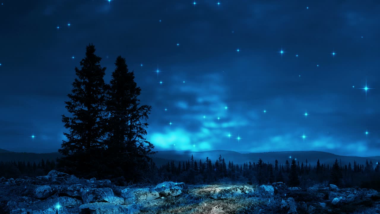 야간 배경에서 풍경