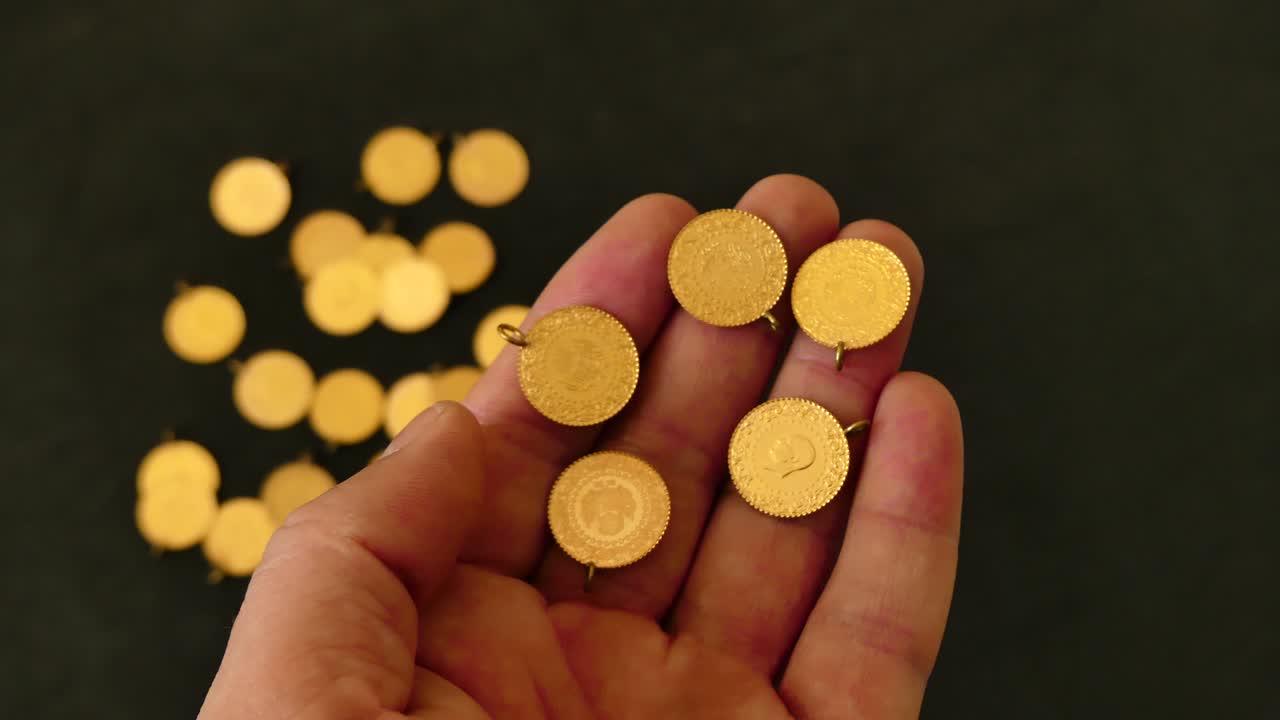 cuarto de oro turco, cuarto de oro de primer plano, mercado del oro, crisis económica y cuarto de oro turco,