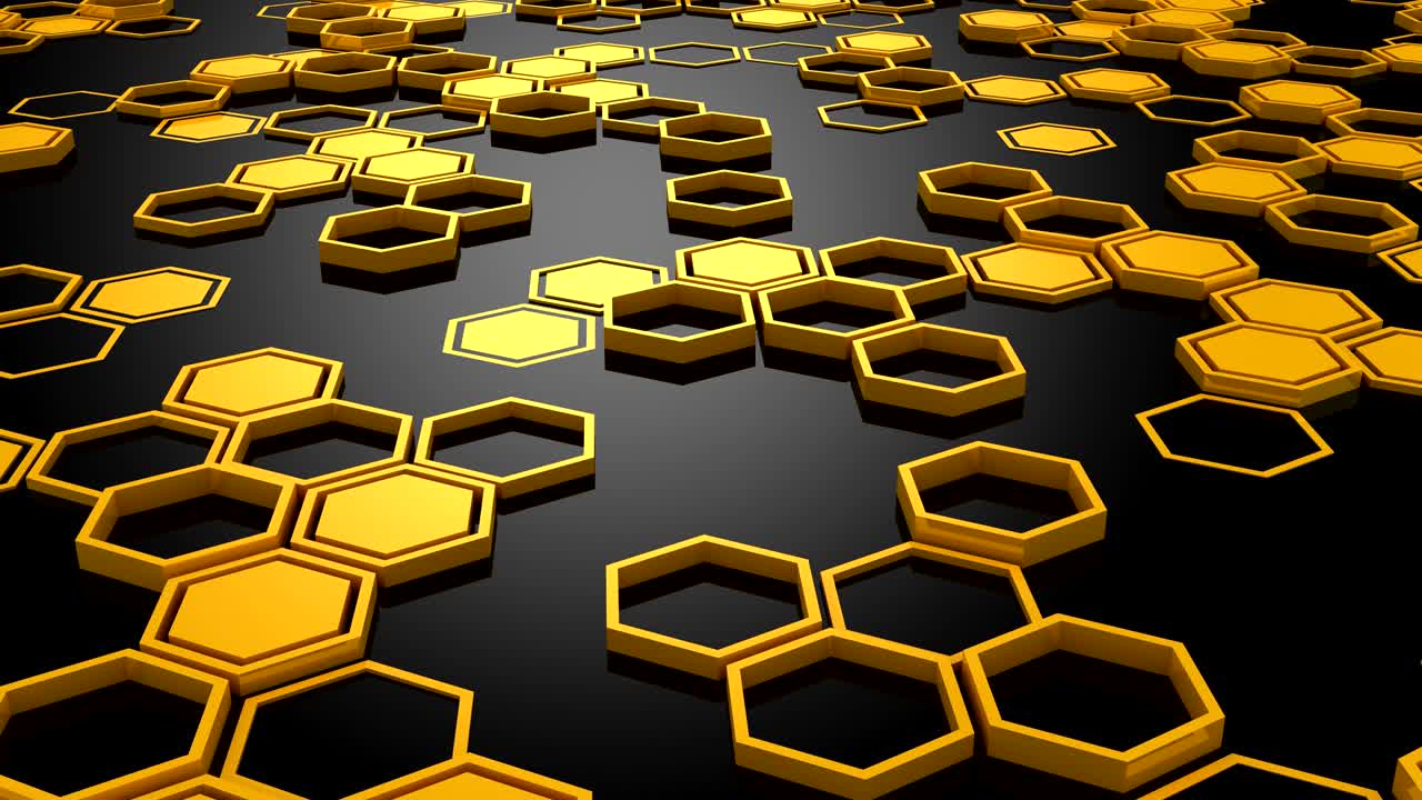 el fondo de los hexágonos