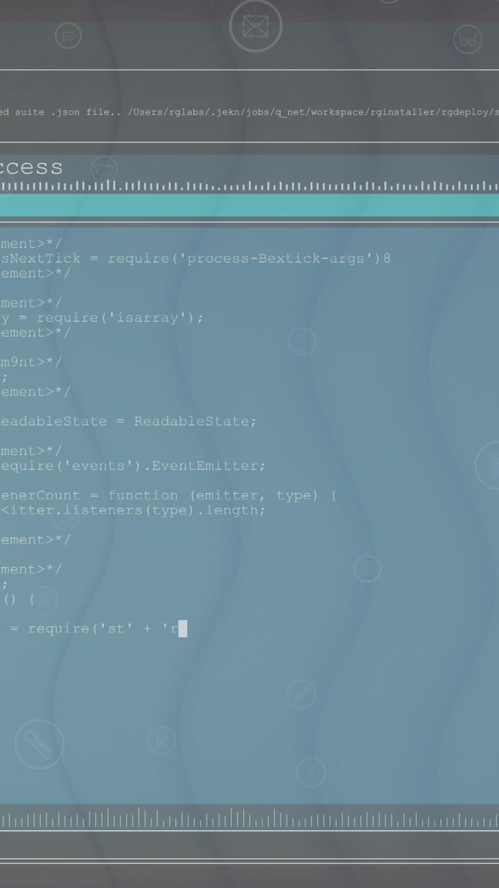 Animation of waves over data processing