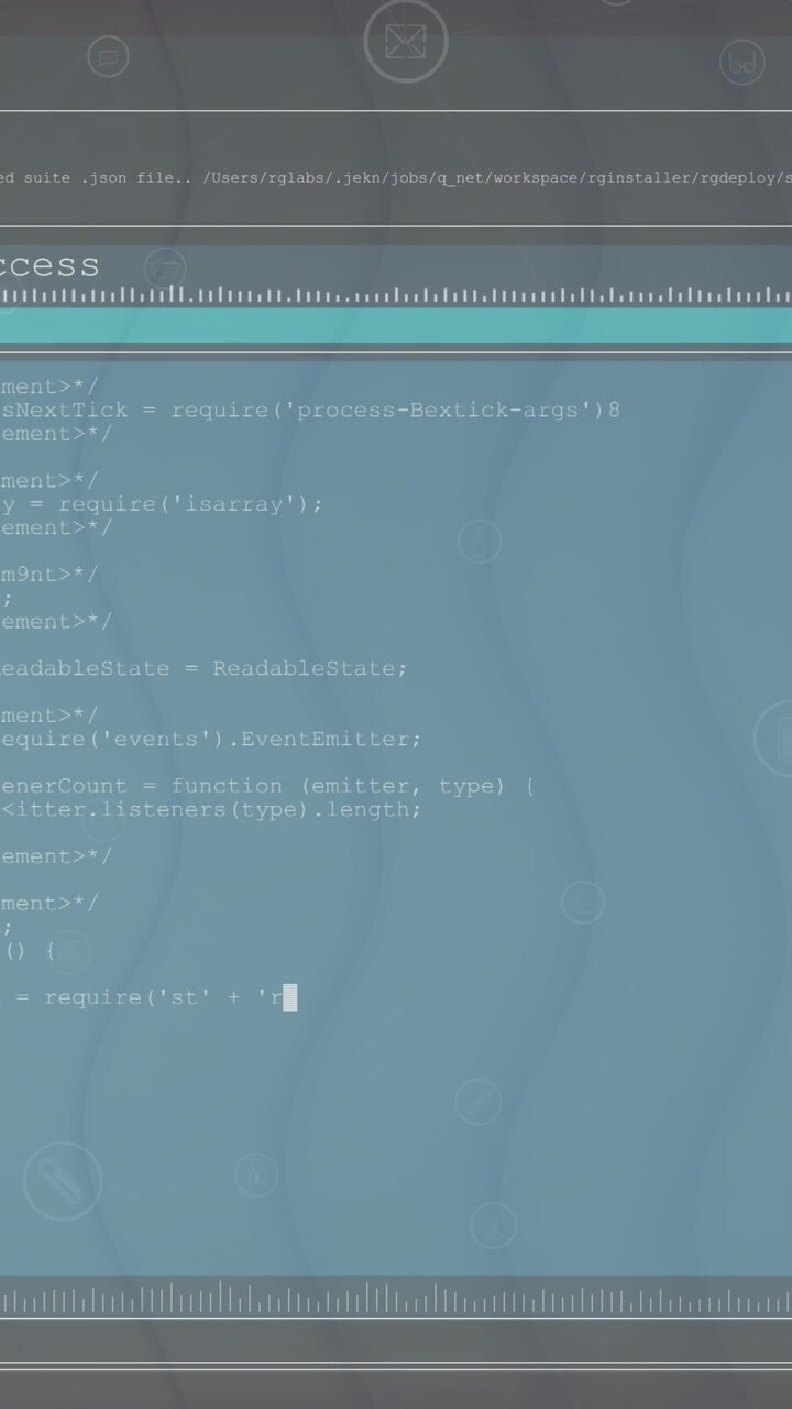 Animation of waves over data processing