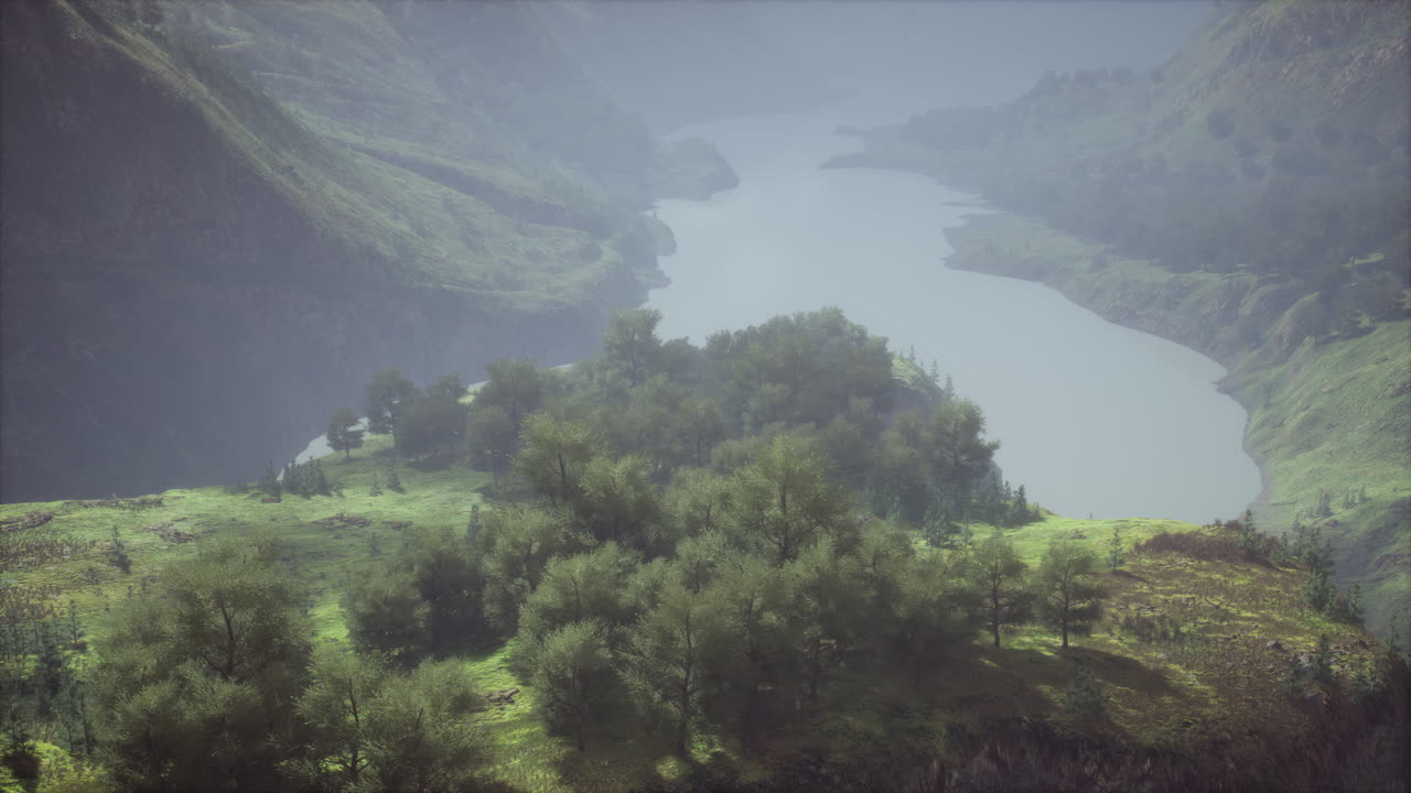 alta montaña por la mañana