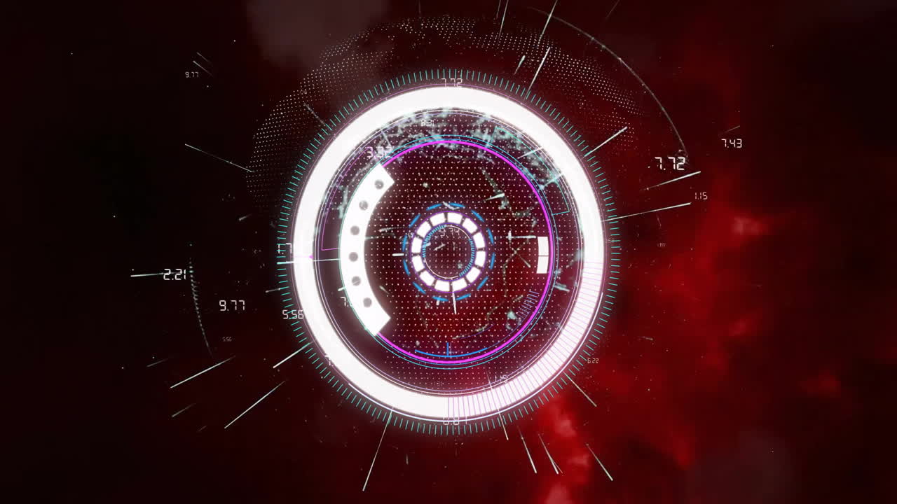 animación del globo, procesamiento de datos, red de conexiones a través del escaneo de alcance