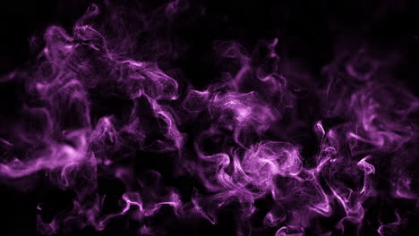 abstract purple particle swirl on black background