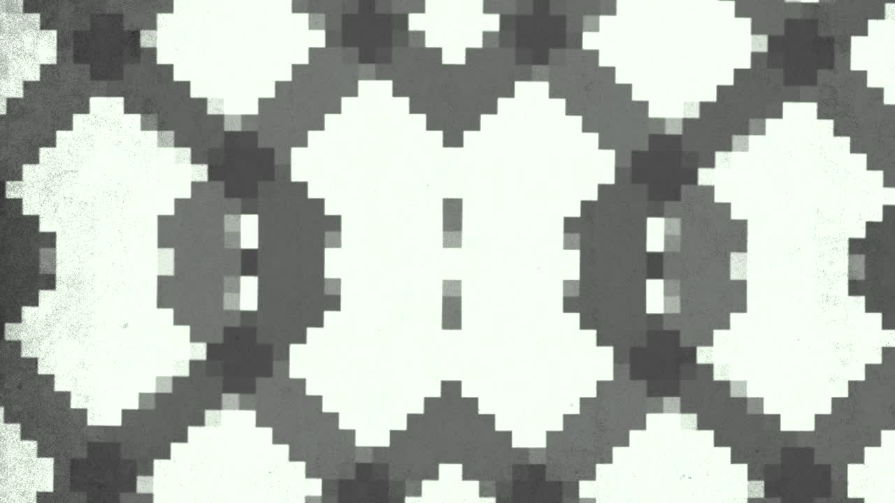 Monochrome grid pattern creates intricate repetitive design