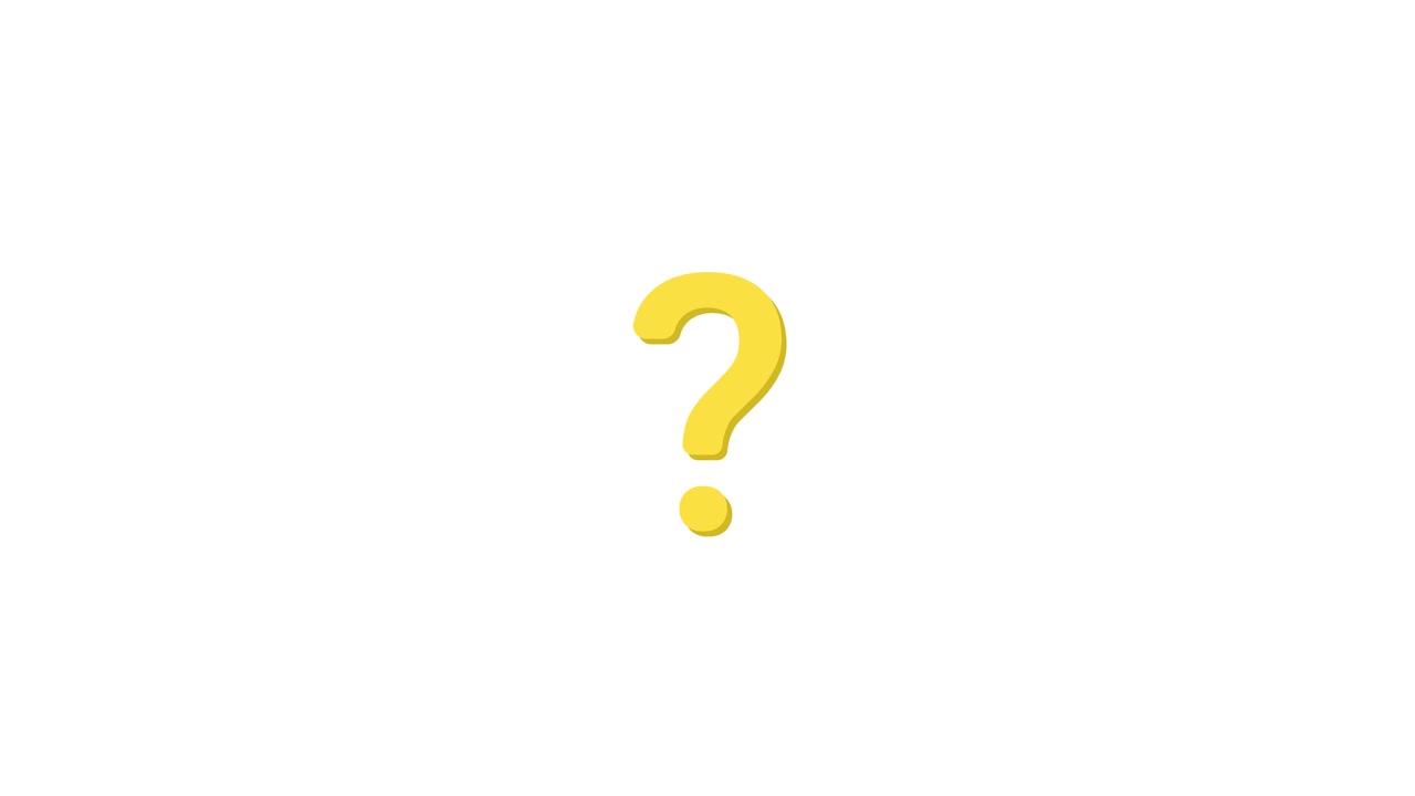 Yellow Question Mark Icon Appearing on White Background