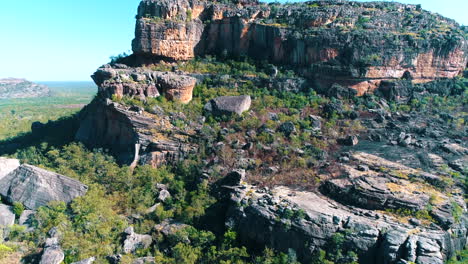 Aerial-of-Nourlangie-Road,-Kakadu-Australia