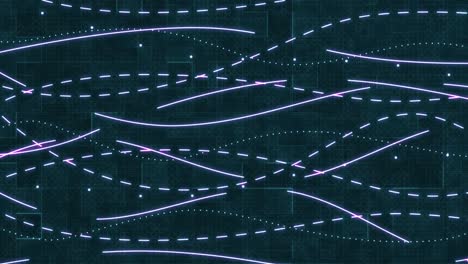 4k data line stream network background loop animation. digital line streaming connection network background