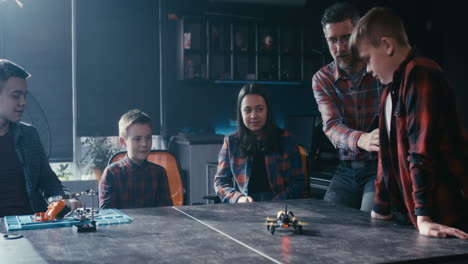 Kids Learning Robotics with Teacher