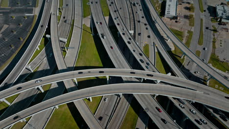 interchange highway overpass and junction on busy day