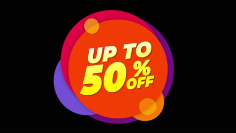 up to 50% off promotion graphic